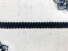 Тесьма Шанель плетеная, ш. 12 мм, чёрный