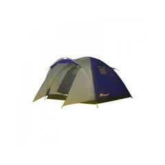 Палатка туристическая 3-х местная LANYU LY-1637 Размер 220+90 x 220 x 155 см