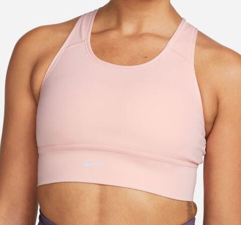 Бюстгальтер спортивный Nike Dri-Fit Swoosh Long Line Bra W - atmosphere/atmosphere/atmosphere/white