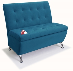 Диван прямой "Форма" Dream Denim (синий) с декоративной прошивкой