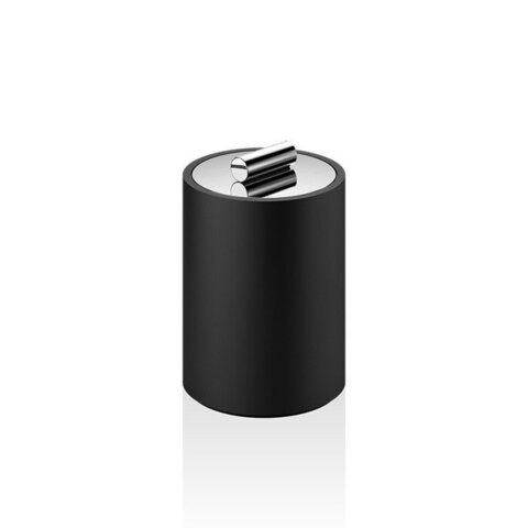 Decor Walther 0971264 Decor Walther Black Stone DMD S Баночка универсальная 11x8см, с крышкой, цвет: черный матовый / хром