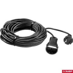 ЗУБР ПВС-207-Ш, ПВС, 2 x 0.75 мм2, 20 м, 2200 Вт, силовой удлинитель-шнур (55023-20)