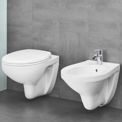Унитаз подвесной безободковый Grohe bau ceramic в комплекте с сиденьем, микролифт 39351000