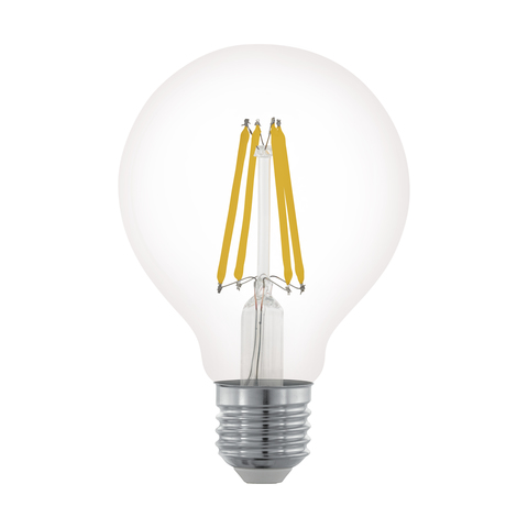 Лампа LED филаментная диммир. прозрачная Eglo CLEAR LM-LED-E27 6W 806Lm 2700K G80 11702