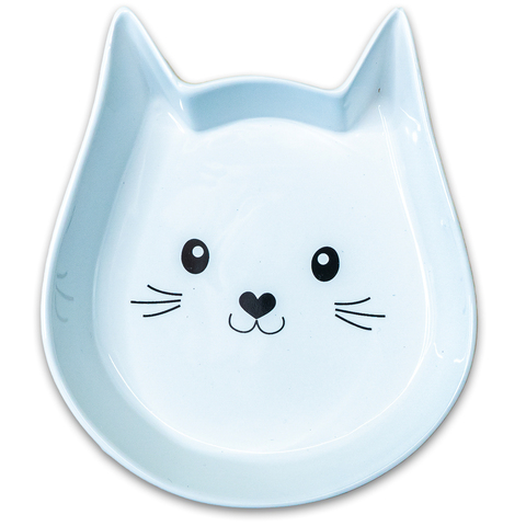 Mr.Kranch миска керамическая для кошек Мордочка кошки белая 200 мл