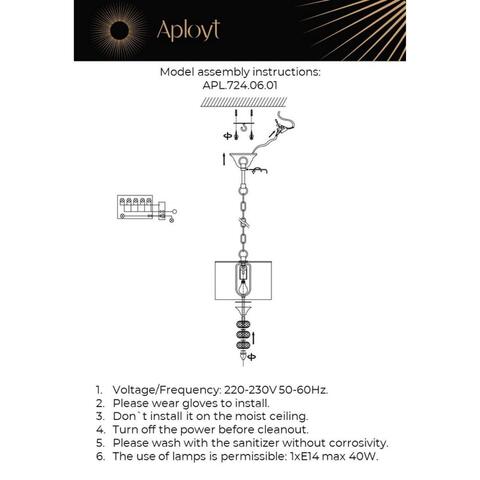 Подвесной светильник Aployt Franula APL.724.06.01