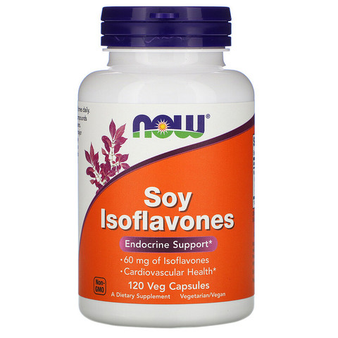 Now Foods, Изофлавоны сои, 120 растительных капсул