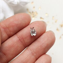 Каллоты (концевики) для цепочки с шариками, 8*4 мм,родий, 10 шт, КТ038