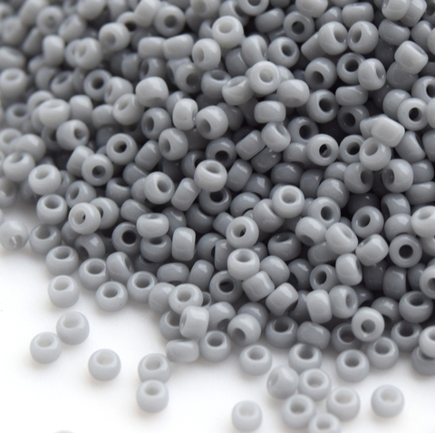 8/0 RR-0498 Бисер круглый Миюки /Miyuki round 8/0 Opaque gray