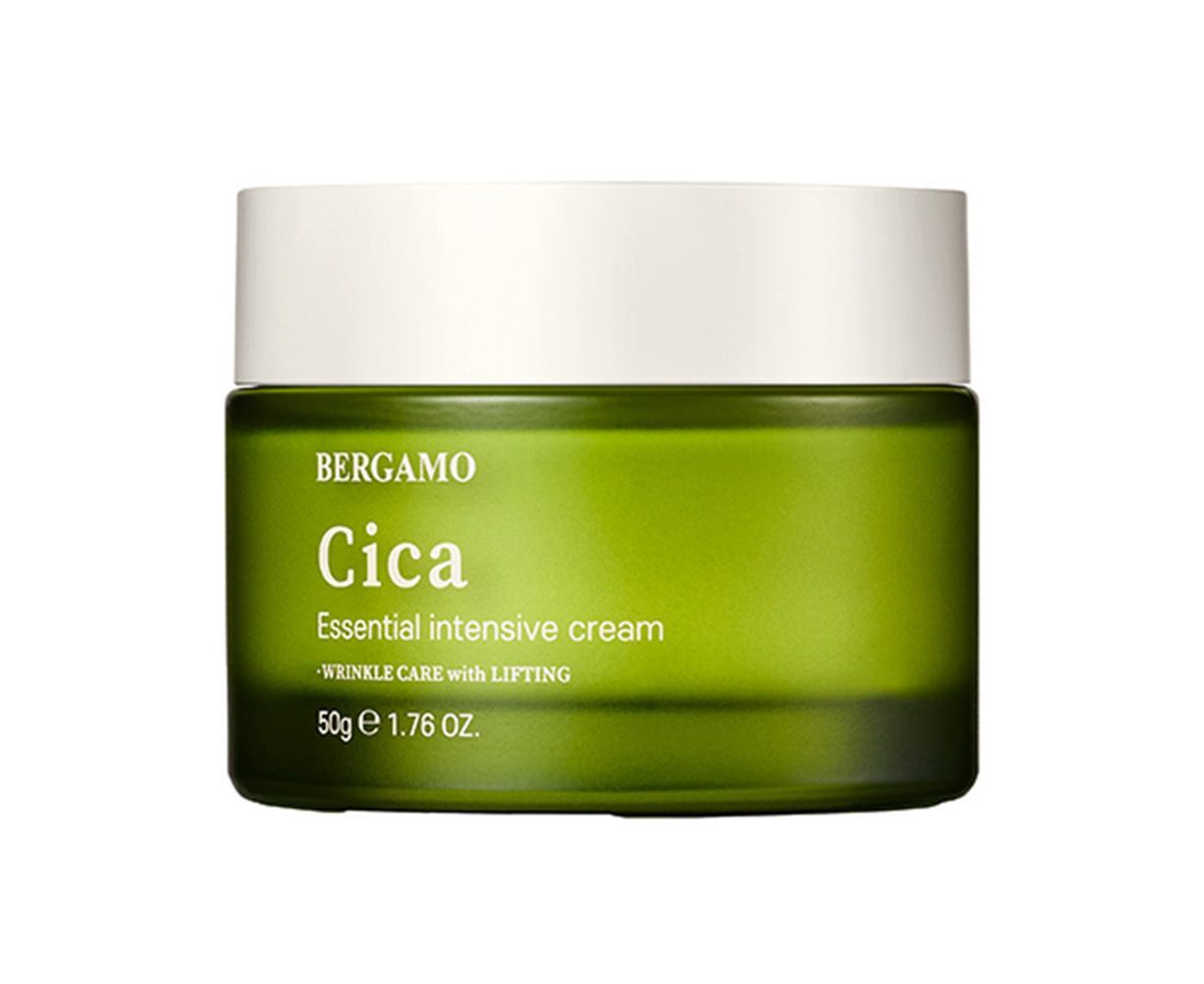 Cica essence. Крем для лица с экстрактом центеллы азиатской cica Essential Intensive Cream 50 мл.. Bergamo cica Essential Intensive Cream. Bergamo антивозрастной крем c коллагеном Collagen Essential Intensive Cream 50мл. Крем для лица Essential Intensive Cream cica 50g (Bergamo).