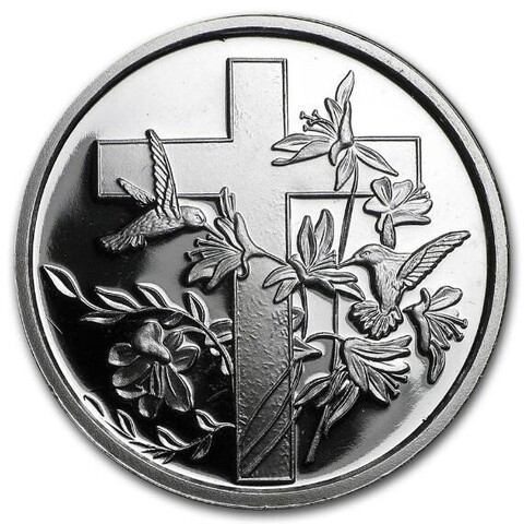 1 Унция Серебро  Round - Religious Cross