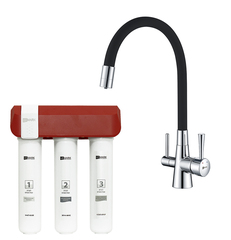Lemark LM3075C086 Комплект Lemark: Смеситель LM3075C для кухни с гибким изливом + Фильтр для очистки жесткой воды OPTI фото