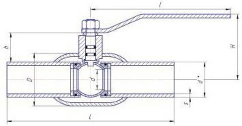 Конструкция LD КШ.Ц.П.GAS.300/250.025.Н/П.02 Ду300