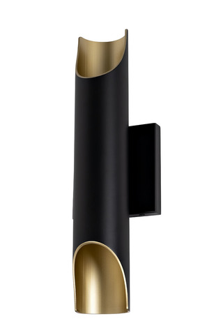 Бра настенное для спальни металлическое 40см Garda Decor черное/золото