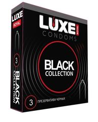 Черные презервативы LUXE Royal Black Collection - 3 шт. - 