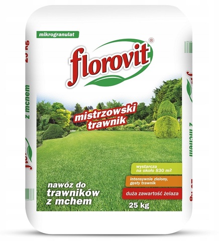 Удобрение "Для газонов" гранулированное с большим содержанием железа, мешок 25кг (FLOROVIT)