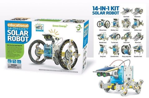 Робот-конструктор 14 in 1 CuteSunlight Toys Factory Solar robot kit