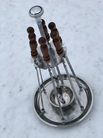 Поднос с подогревом для 8 шампуров 40 см