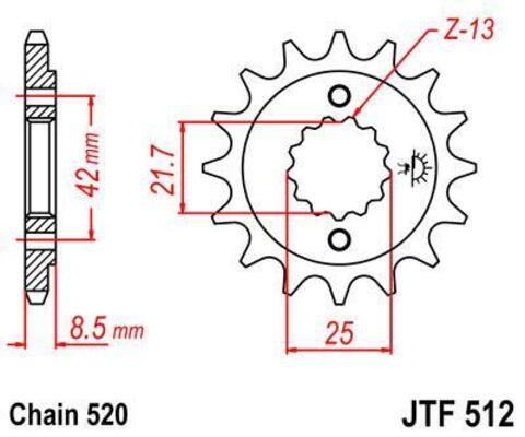 Звезда ведущая JTF512 17