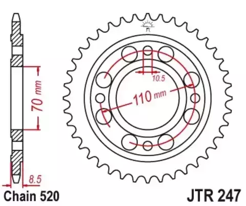 Звезда ведомая JTR247 41