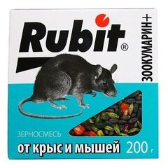 Средство от крыс и мышей Зоокумарин+ зерновая приманка 200г (30) RUBIT
