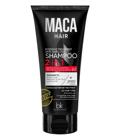 Maca Hair Шампунь для волос против выпадения 180г. BelKosmex