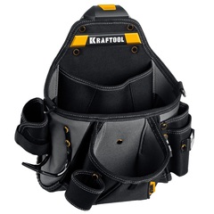 KRAFTOOL KPB-20 с быстросъёмным креплением FastClip, плечевой ремень, 20 карманов и петель, 320 х 310 мм, поясная сумка (38767)