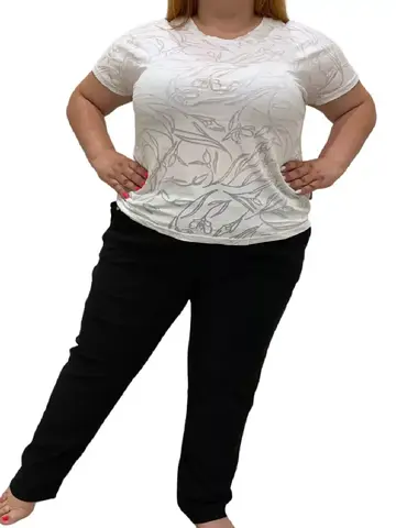 Брюки джеггинсы прямые больших размеров