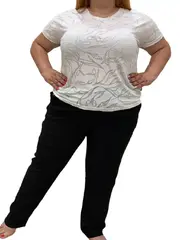 Брюки джеггинсы прямые больших размеров