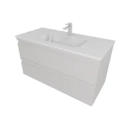 Aquatek AQ77100-LG AQ77100-LG Комплект мебели: Тумба 100см ВЕГА с раковиной AQ4100-00, 2 ящика, цвет серый туман фото