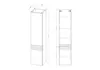 Aquatek AQ70035L-LG AQ70035L-LG Пенал ВЕГА 35 см, 2 двери, цвет серый туман, петли слева