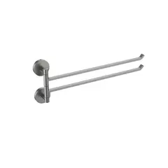 Aquatek AQ4613BGM AQ4613BGM БЕТТА полотенцедержатель двойной, оружейная сталь (шлиф. черный хром) фото