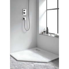 RGW 14155099-01-11 Душевой поддон 90*90*2,5 STONE TRAY Белый/Трапеция ? 90 мм Каменный фото