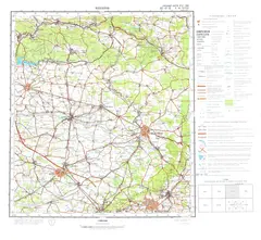 Учебная топографическая карта У-41-XVIII (ИППАТОВ) 1:200 000
