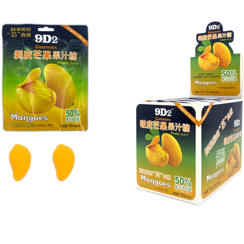 Мармеладные конфеты со вкусом манго коробка 1кор*8бл*10шт,75г