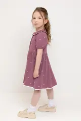 платье  для девочки  КР 5923/темная орхидея,бантики