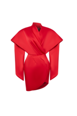 Платье мини из атласа