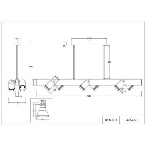 Подвесной светильник Favourite Six 4074-6P