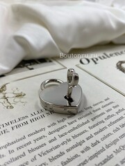 Замок сердце с ключом серебристый