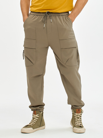 Брюки Qwentiny ТZ25901 с флисом (Светло-бежевый) (Арт. БК-75)