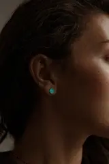 Серьги-пусеты круги Green