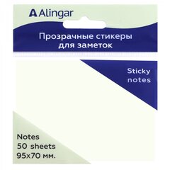 
          Прозрачные стикеры для заметок с клеевым краем, Alingar, 95 мм х 70 мм, 50 л., европодвес.