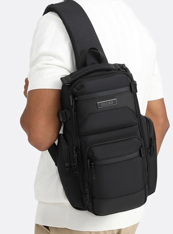 Картинка рюкзак однолямочный Ozuko 9805 Blue - 13