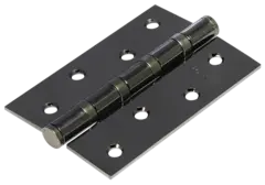 Петля карточная стальная MSN 100X70X2.5-4BB BN с подшипником универсальная, врезная на круглой оси, цвет черный никель