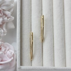 Швензы удлинённые 36*4 мм с английским замком, позолота, Ш125