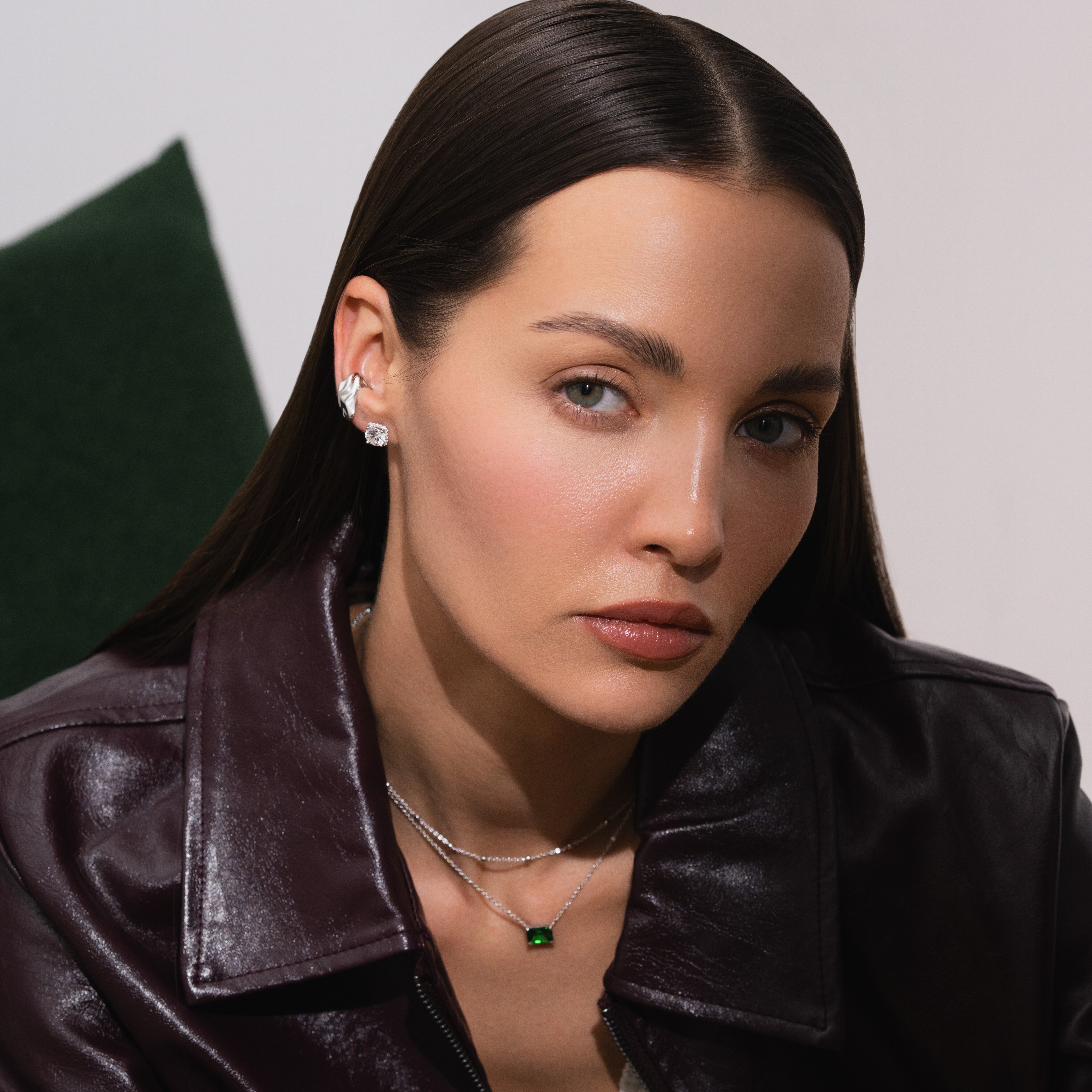 Серьги-гвоздики Винтаж прямоугольные