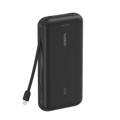Внешний аккумулятор Belkin BoostСharge Power Bank 20000mAh USB-A&USB-C 30W со встроенным кабелем USB-C, черный