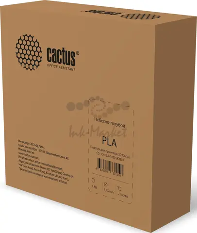 Пластик для принтера 3D Cactus CS-3D-PLA-1KG-SKYBU PLA d1.75мм 1кг L326м 1цв.