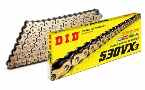 Цепь 530VX3 G&B X-Ring золотая 106