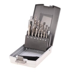 Набор метчиков однопроходных M3 -M12 HSS-G DIN352 (+ вороток, сверла) 15пр Ruko 245004RO(АКЦИЯ)